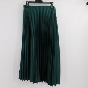 Zara | Midi Skirt | Emerald Green | Pleated Skirt